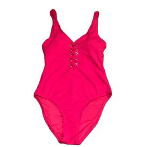 Tahari Hot Pink One Piece Swimsuit XS